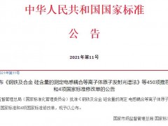 國(guó)家標(biāo)準(zhǔn)委批準(zhǔn)450項(xiàng)推薦性國(guó)標(biāo)和4項(xiàng)國(guó)標(biāo)修改單，涉及儀器檢測(cè)方法