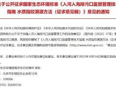 入河入海排污口監(jiān)督管理技術(shù)指南 水質(zhì)指紋溯源方法(征求意見稿)