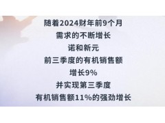 諾和新元發(fā)布2024年前三季度財(cái)報(bào)：前三季度的有機(jī)銷售額增長(zhǎng)9%
